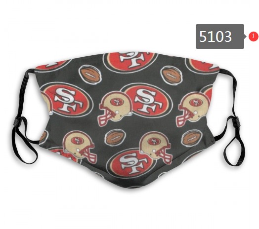 2020 NFL San Francisco 49ers #6 Dust mask with filter->nfl dust mask->Sports Accessory